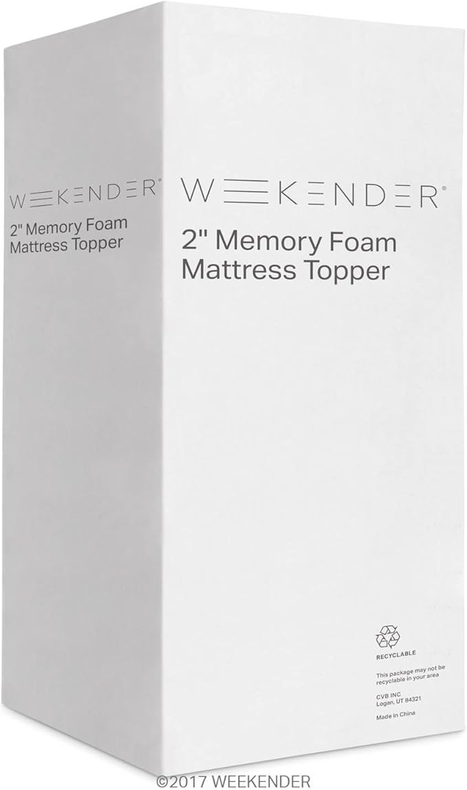 WEEKENDER 2 Inch Memory Foam Mattress Topper - Queen