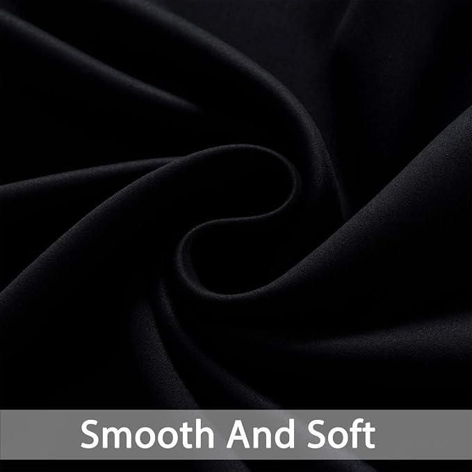 Yakamok Room Darkening Curtains 70x84 inch Length Black-Living Room | 2 panels - Image 4