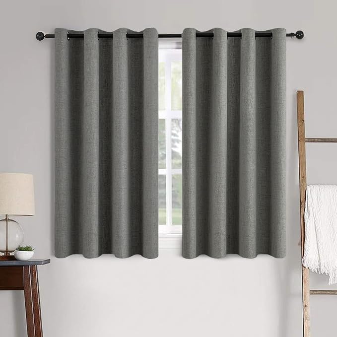 MIULEE 100% Blackout Linen Curtains by MIULEE
