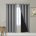 Yakamok Grey Blackout Curtains 63 Inches Long by Yakamok