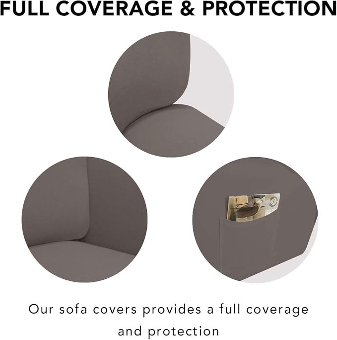 PureFit Stretc Recliner Chair Covers Fleece Soft Couch Covers - Image 3