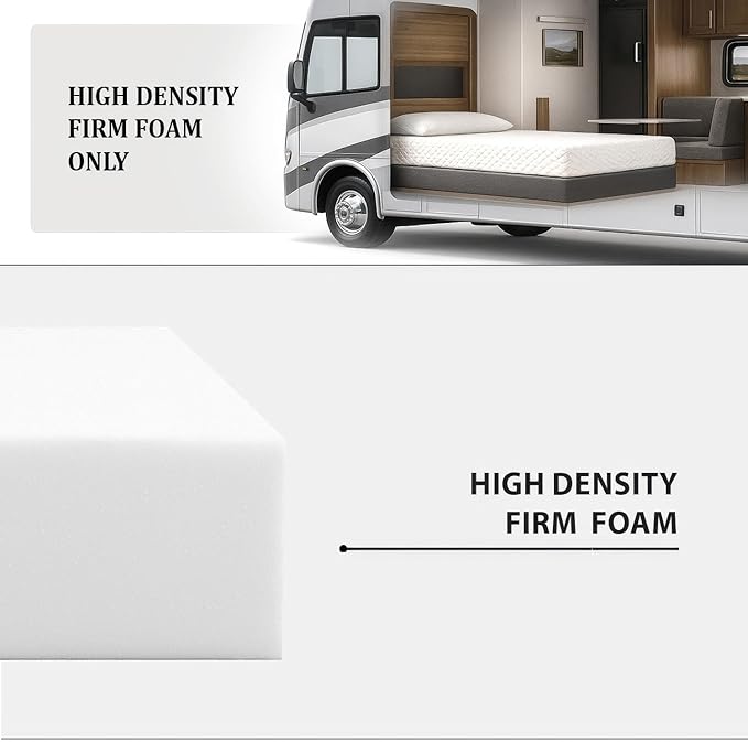 Foamma 5" x 28" x 75" High Density RV Bunk Mattress Replacement, Firm, Durable, Premium Comfort, USA Made, No Cover