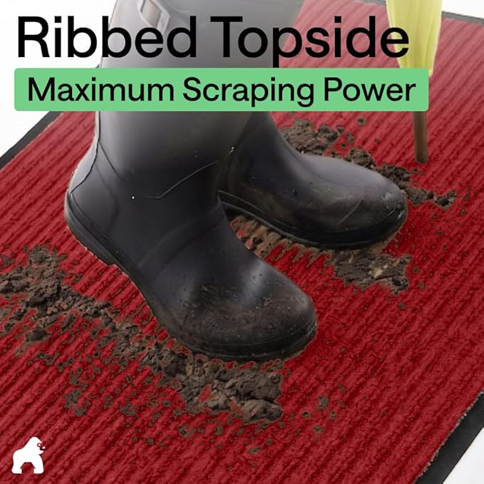 GORILLA GRIP Waterproof Traffic Guard Door Mat, Indoor Outdoor Heavy Duty - Image 4