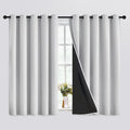 SimpleHome White 100% Blackout Curtains Room Darkening Living Room 63 Inch | by SimpleHome