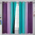 Ombre Teal and Purple Blackout Curtains by ESTELARTEXTILER