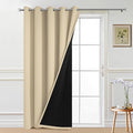 Yakamok Beige 100% Blackout Patio Door Curtain Panels W70 x L84, 1 Panel | by Yakamok