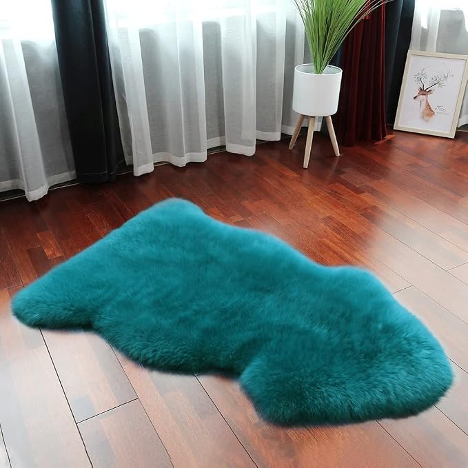 IRIWOOL Premium Genuine Fur Sheepskin Rug Real Australia Sheepskin Natural - Image 2
