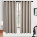 Yakamok Room Darkening Curtains 52x63 inch Length Natural-Living Room | 2 panels by Yakamok