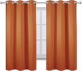 Orange Blackout Curtains 38 x 63 Inch Length/Set of 2 Curtain Panels/Thermal by Lemomo