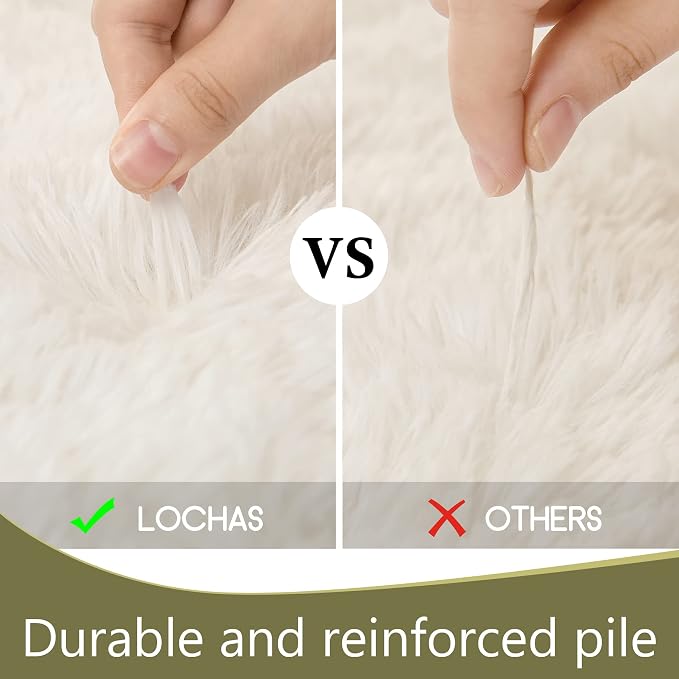 LOCHAS 5x8 Area Rugs Fluffy Living Room Carpets - Image 6