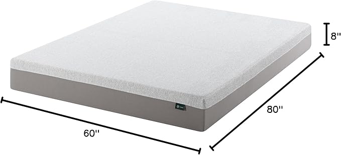 ZINUS 8 Inch Ultima Memory Foam Mattress [New Version], Queen, Fiberglass Free, Medium Firm Feel, Breathable Airflow Memory Foam, Certified Safe Foams & Fabric, Mattress in A Box