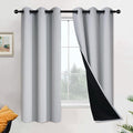 Yakamok Light Grey 100% Blackout Curtains 63 Inches Long 42" Wide 2 Panel | by Yakamok