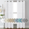 H.VERSAILTEX Linen Curtains Nickel Grommet Natural Linen Semi-Sheer Curtains 2 by HVERSAILTEX