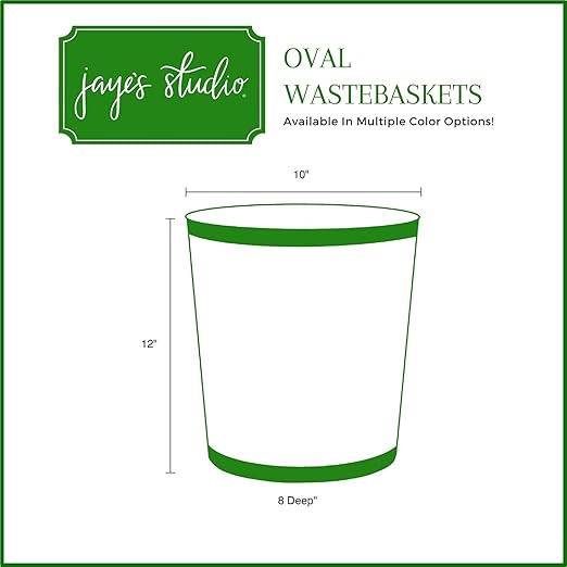 Jaye’s Studio Matte Black Waste Basket For Bathroom, Decorative Trash Can Gold Metal Basket, Black Bathroom Trash Cans For Bedroom & Office Wastebasket Garbage Bin, Gold Garbage Can Dorm, 12” x 10 x 8