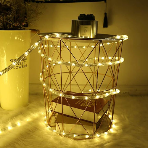 100ft LED Rope Lights, 720Led Warm White Rope Lights for Outside, Connectable Rope Light, Indoor Outdoor Rope Lights Waterproof for Party, Wedding, Background, Trees, Pool, Eaves Decorations