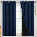 SimpleHome Navy Blue 100% Blackout Curtains Room Darkening Living Room 63 | by SimpleHome