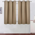 Natural Blackout Curtains 42 x 54 Inch Length Set of 2 Panels Grommet Bedroom by Lemomo