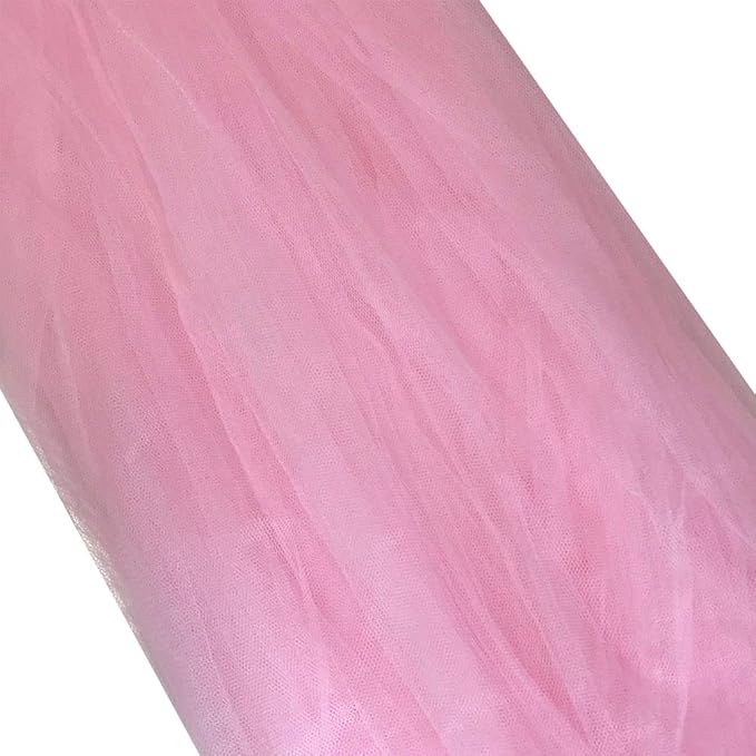 BCBYou Pink Princess Bed Canopy Netting Mosquito Net Round Lace Dome for Twin Full and Queen Size Beds Crib with Jumbo Swag Hook