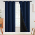 SimpleHome Navy Blue 100% Blackout Curtains Room Darkening Living Room 72 | by SimpleHome