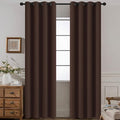 Yakamok Room Darkening Curtains 52x90 inch Long Chocolate Brown-Living Room | 2 by Yakamok