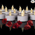 Hanzim Battery Operated LED Tea Lights: 24PACK Flameless Votive Candles Lamp Realistic and Bright Flickering Holiday Gift Long Lasting 200Hours for Seasonal & Festival Celebration Warm White