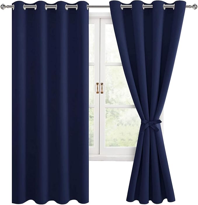 Blackout Curtains for Bedroom, 52 x 63 Inches Length, Window Curtains for - Image 8