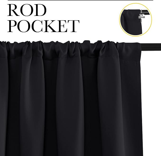 NICETOWN Black Out Window Curtains - Image 3