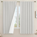 100% Blackout Linen Curtains 63 Inches Long by LAMIT