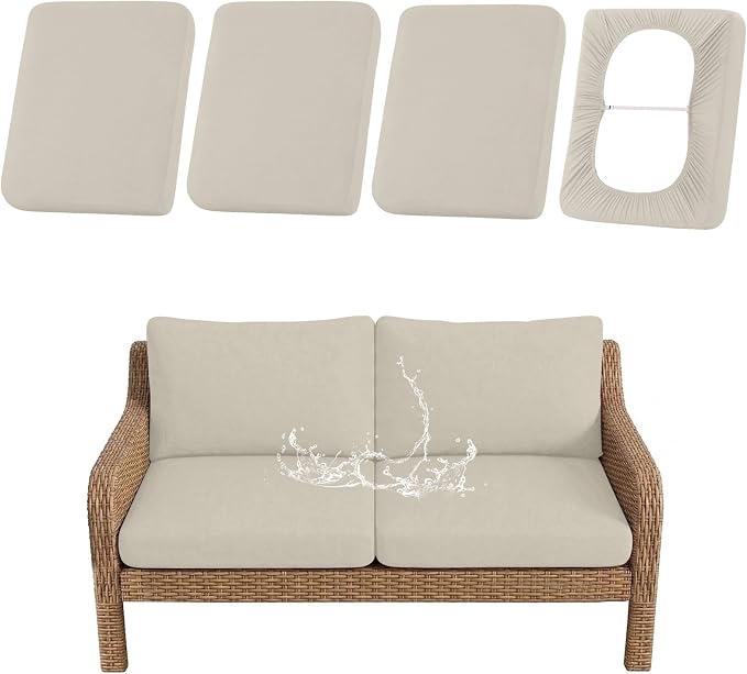Waterproof Outdoor Cushion Covers, Stretch Patio Slipcovers | UV Resistant by hyha