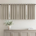 MIULEE 4 Panel Set Short Bedroom Blackout Curtains 54 Inch Long Cobblestone | by MIULEE