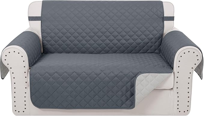 Reversible 45" Small Loveseat Sofa Covers, Dark Blue | Loveseat Covers by LuxshareHome