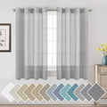 H.VERSAILTEX Linen Curtains Nickel Grommet Natural Linen Semi-Sheer Curtains 2 by HVERSAILTEX