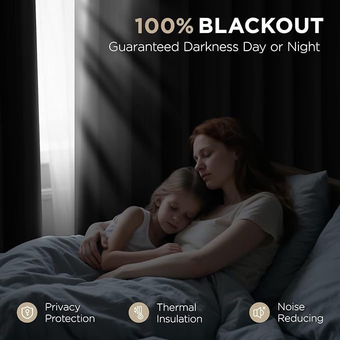 Joydeco 90 Inch Blackout Curtains - Image 3