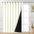 Yakamok Cream 100% Blackout Patio Door Curtain Panels W100 x L84, 1 Panel | by Yakamok