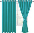 Blackout Curtains for Bedroom, Peacock Teal, 70 x 63 Inch, 2 Panels | Thermal by Hiasan