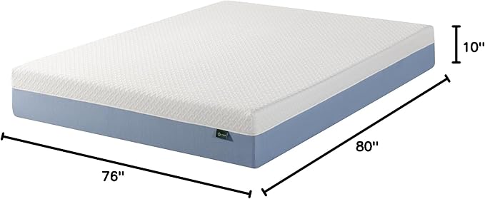 ZINUS 10 Inch King Cooling Essential Memory Foam Mattress [NewVersion], Fiberglass Free, Medium Feel, Breathable Cooling Layers, Certified Safe Materials