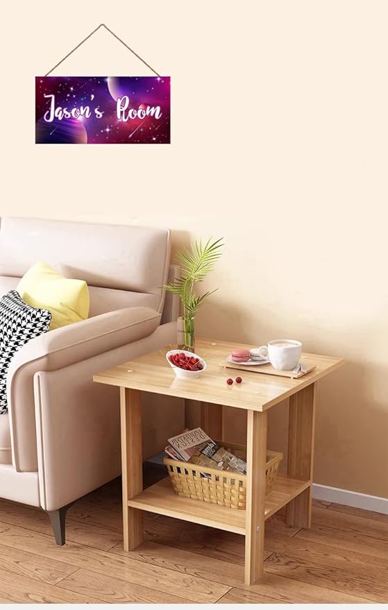 Personalized Outer Space Sign Universe Planet Theme Door Décor For Kids Room Custom Name Little Man Cave Wall Art Decor, Stars Floral Nursery Art Plate For Girls Room Boys Bedroom