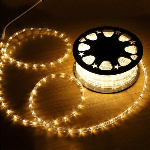 100 Feet 720 LED Rope Lights,2-Wire Low Voltage Waterproof Rope Lights Outdoor,Indoor Background Lighting Idear for Trees,Bridges,Eaves,Pool,Wedding Use(Warm White)