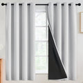 SimpleHome White 100% Blackout Curtains Room Darkening Living Room 63 Inch | by SimpleHome