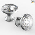 Asidrama 10 Pack Polished Chrome Kitchen Cabinet Knobs Clear Crystal Dresser Knobs Drawer Knobs Cabinet Hardware Zinc Knobs for Dresser Drawers