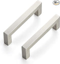Ravinte 32 Pack 4 Inch Kitchen Square Cabinet Handles Satin Nickel Pulls Brushed Nickel Kitchen Cabinet Hardware Handles for Cupboard Drawer Pulls