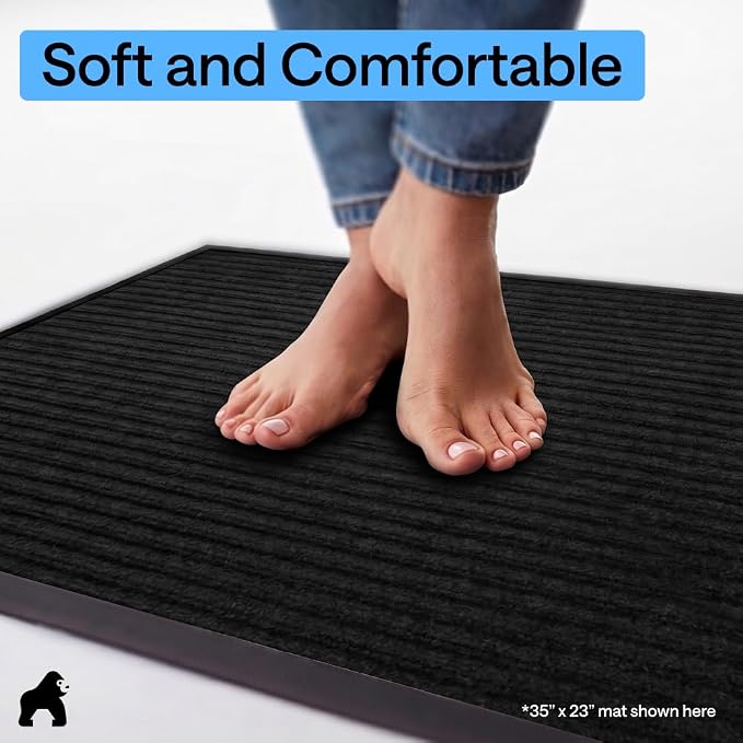 GORILLA GRIP Waterproof Traffic Guard Door Mat, Indoor Outdoor Heavy Duty - Image 8