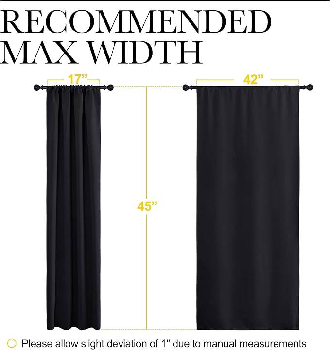 NICETOWN Black Out Short Curtain Panels - Image 7