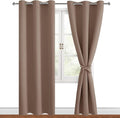 Blackout Curtains for Bedroom 42 x 84 Inch Long Cappuccino 2 Panels | Thermal by Hiasan