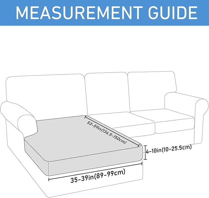Waterproof Sectional Sofa Cushion Covers, L Shape Couch Slipcovers | L Shape - Image 6
