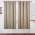 Blackout Curtains 66 x 72 Inch Long Beige Curtains Set of 2 Panels Room by Lemomo