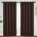 Yakamok Room Darkening Curtains 62x96 inch Long Chocolate Brown-Bedroom | 2 by Yakamok