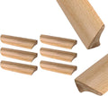 6Pcs 6.34" Wood Solid Furniture Pulls Handles, Painted Smoothly Wooden Handles Cupboard Closet Drawer Handle Pull,Hole Dis.5.04"