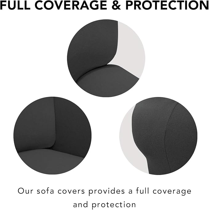 PureFit Super Stretch Chair Covers Fleece Couch Covers - Image 3