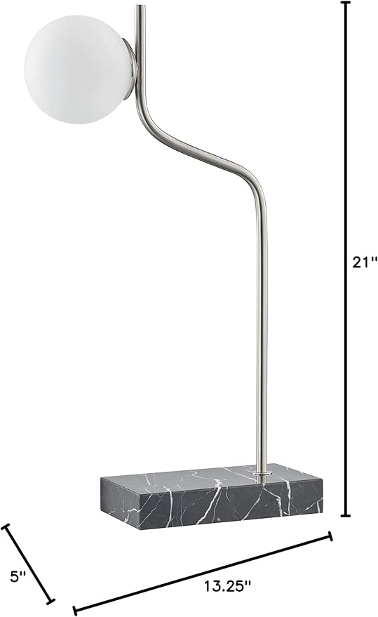 Leif LED Accent Lamp – Modern Luxury Table Lamp with Glass Bulb and Marble Base, Commercial Grade Accent Lighting for Bedroom or Living Room